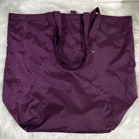 NEW Banana Republic Elephant Nylon Reusable Packable Shopper Tote Large Plum NWT - Picture 3 of 13